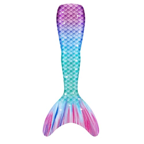 𝙈ädchen 𝙈eerjung𝙛rau 𝙁losse mit Bikini Sommer 𝙈ono𝙛losse Kostüm 𝙈eerjungfrauen𝙛losse 𝙆inder Hawaiian Strand Bademode Schwimmanzug Sommer Badebekleidung 4-13 Jahre von Generic