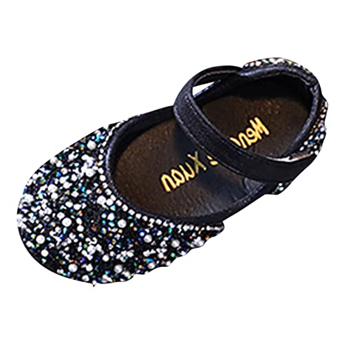 Mädchen Pailletten Kristall Prinzessinnen Schuhe Mary Jane Festliche Kleidschuhe Rutschfeste Weichen Sohlen Fasching Party Hochzeit Ballerina Schuhe Kinder Abendschuhe von Generic