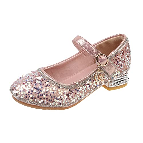 Mädchen Prinzessin Schuhe - Stöckelschuhe Pailletten Prinzessin Kinderschuhe Mädchen Ballerina Schuhe Absatzschuhe Glitzer Schuhe Pailletten Prinzessin Kostüm Schuhe Festliche Geschenk von Generic