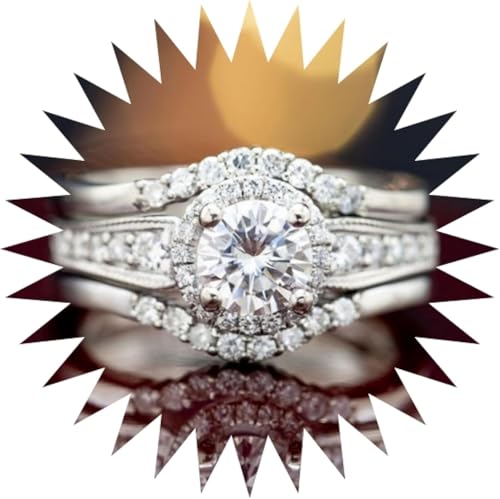 Mädchen Produkte Ringe Ring Schmuck Frauen Männer versprechen Hochzeitsdiamant Zirkon Ring Ehering Geschenke von Generic