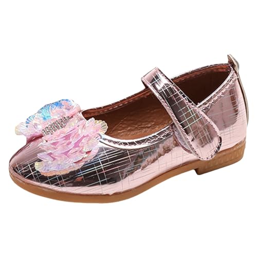 Mädchen Sandalen 2025 Blumen Leder Open Toe Ankle Strap Pu-Prinzessin Schuhe Prinzessin Kinder Sportschuhe Strandschuhe von Generic