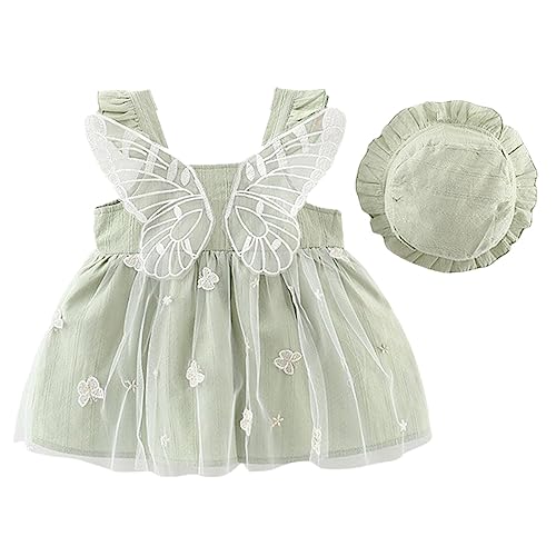 Mädchen Sommeroutfits Prinzessin Kleid Sommer Neugeborenes Kleinkind Mädchen Spitze Gänseblümchen Strampler Sonnenhut Outfits Baby Mädchen Kleidung Overall Prinzessin Partykleider Sommerkleider von Generic