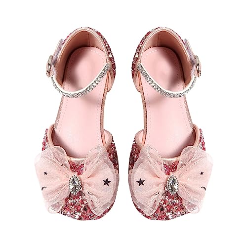 Mädchen Sportschuh 41 Mädchen Prinzessin Sandalen Baotou weiche Sohle rutschfeste Schuhe Schleife Schuhe Mode Freizeitschuhe Trachten Sneaker Mädchen (Pink, 31 Little Child) von Generic