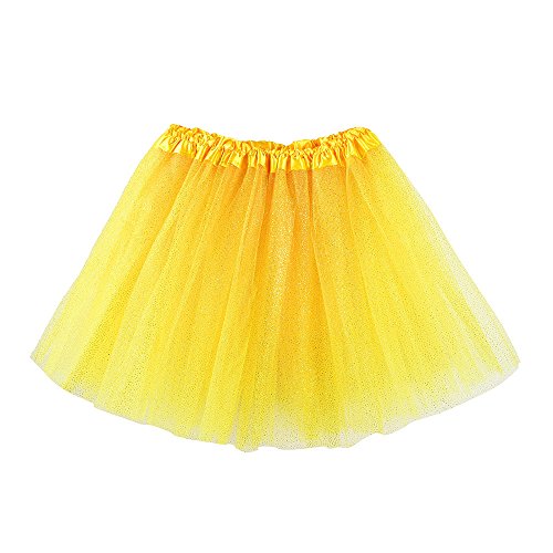 Mädchen Tüllrock Karneval-Kostüm Kurz Frauen Minirock Karneval 50er Rockabilly Tüll Rock Mädchen Tanzkleid Tanzrock Tütü Rock Petticoat Tutu von Generic