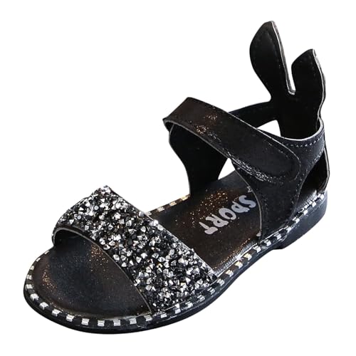 Mädchen Wasser Diamant Strand Schuhe Niedlichen Kaninchen Ohr Mittelschule Sommer Offene Finger Slip Sandalen Eva Kinder von Generic