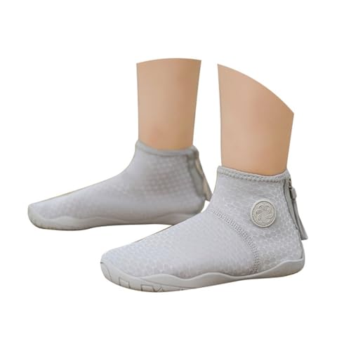 Mädchen Wasserschuhe Junge Schwimmschuhe Aquaschuhe Schnell Trocknend Strandschuhe Surfschuhe Leicht Neoprenschuhe Tauchschuhe Atmungsaktive Schnelltrocknend (Grey, 25 Toddler) von Generic