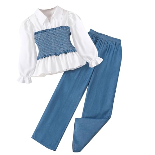 Mädchen Zweiteiler Outfit Set - Unisex SüßE Klamotten Sport Freizeit Mode Kinder Sportkleidung Lässiger Sportanzug Workout Laufen Outfit Geburtstage Geschenk von Generic