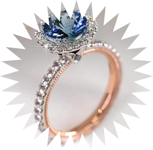 Mädchenprodukte Ringe Ring Schmuck Frauen versprechen Hochzeit modische und vielseitige Zirkonia -Frauenringgeschenke von Generic