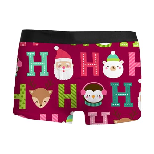 Männer Atmungsaktiven Weihnachts -Boxer -Briefs Drucken Weihnachtsstrahl -Trunks Unterstützende von Generic