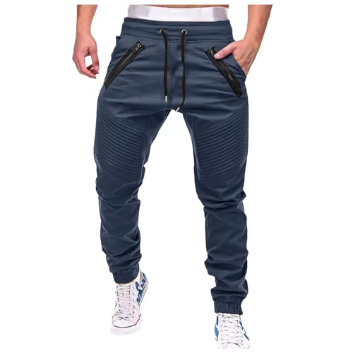 Männer Baumwolle Jogginghose Slim Fit Herren Loungewear Contemporary Pants gerader Jogginghose mit Tunnelzug Männer Sommer Outdoor Relaxing Hose flexibel und vielseitig Fallschirmhose von Generic