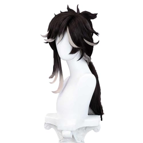 Männer Cosplay Perücke Für Sethos Schwarz Und Weiß Medium Long Synthetisches Haar Für Halloween Weihnachten Party von Generic