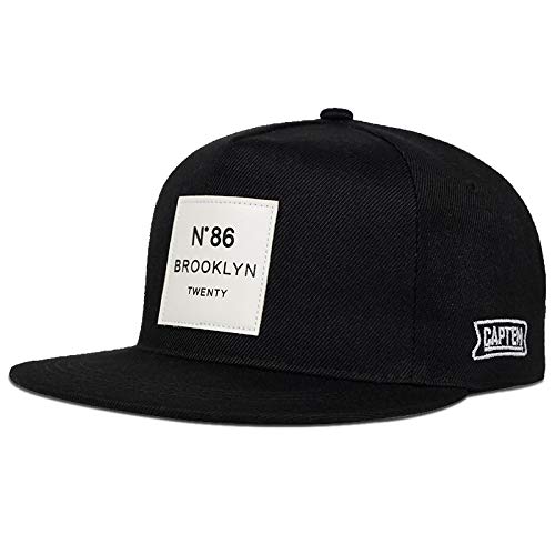 Männer Frauen Brooklyn Alphabet Baumwolle Verstellbare Baseballkappe Leder Tag N86 Hip Hop Cap Sonnenhut Unisex Rebound Cap von Generic