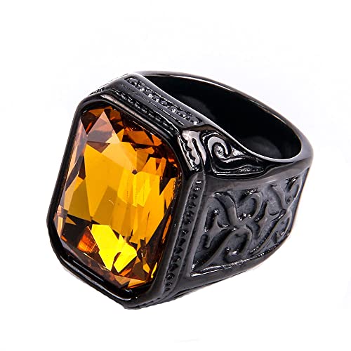 Männer Frauen Edelstahl Edelstein Quadrat Persönlichkeit Ringe Schmuck Jahrestag Multicolor Edelstein Männer Frauen Edelstahl Edelstein Quadrat Persönlichkeit Ringe Schmuck Jahrestag Multicolor Edelstein von Generic