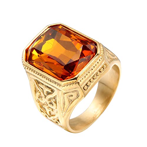 Männer Frauen Edelstahl Edelstein Quadrat Persönlichkeit Ringe Schmuck Jahrestag Multicolor Edelstein Männer Frauen Edelstahl Edelstein Quadrat Persönlichkeit Ringe Schmuck Jahrestag Multicolor Edelstein von Generic