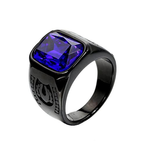 Männer Frauen Edelstahl Edelstein Ringe Persönlichkeit Schmuck Jahrestag Multicolor Edelstein von Generic