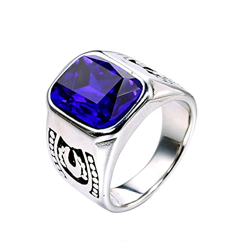 Männer Frauen Edelstahl Edelstein Ringe Persönlichkeit Schmuck Jahrestag Multicolor Edelstein von Generic