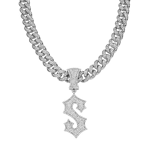 Männer Frauen Hip Hop Buchstabe S Anhänger Halskette mit 50cm Legierung Kette Modeschmuck von Generic