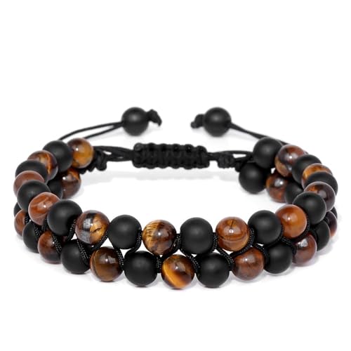 Männer Handgemachte Seil Wrap Armband Natürliche Stein Geflochtene Armbänder Schmuck Hombre(G) von Generic