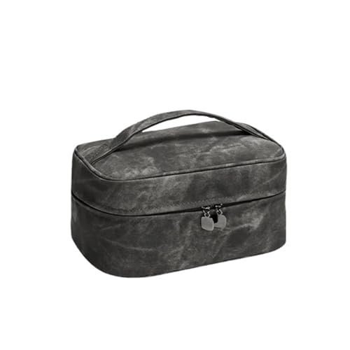 Männer Kulturbeutel Make-up Reise Kosmetiktasche Tragbare Frauen Make-up Fall(Dark Gray) von Generic