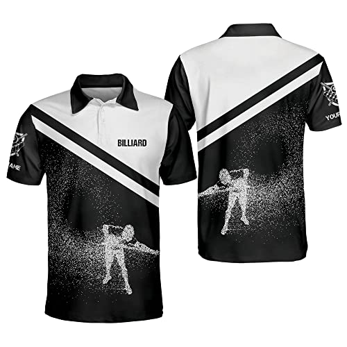 Männer Polo Shirt Personalisiertes Lustiges Billard Polohemd Superweichem T-Shirt Schnelltrocknend Sport Shirt Für Sport Tennis Sommer XL von Generic