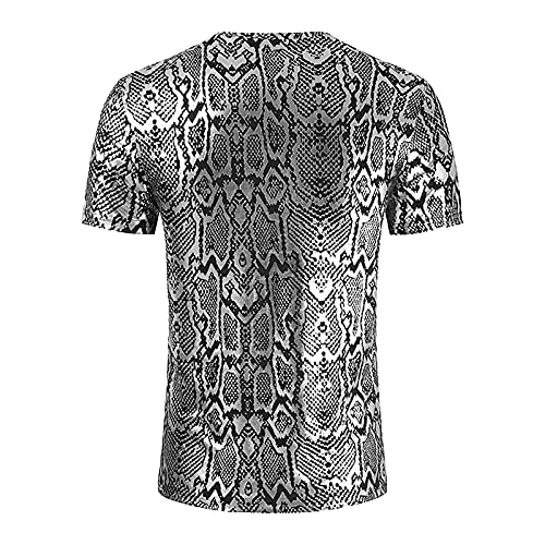 Männer T-Shirt Herren Langarm Poloshirt O Neck Ausschnitt Herren Leinenhemd Regular-Fit Lässiges Freizeit Bequeme Freizeit Oberteile (Silver, XXXL) von Generic