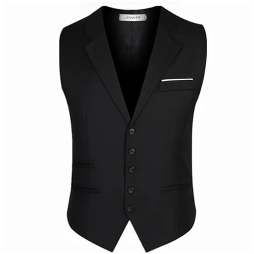 Männer Westen Für Slim Fit Anzug Weste Männliche Weste Gilet Homme Ärmellose Formale Business Jacke Black 6XL Männer Westen Für Slim Fit Anzug Weste Männliche Weste Gilet Homme Ärmellose Formale Business Jacke Black 6XL von Generic