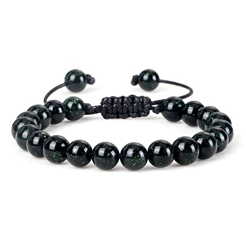 Männer stein Perlen Armbänder Blau Grün Sandstein Stretch Armbänder Kristall Armreifen Frauen Glück Armband Männer stein Perlen Armbänder Blau Grün Sandstein Stretch Armbänder Kristall Armreifen Frauen Glück Armband von Generic