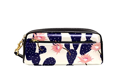 Mäppchen Blauer Cactus Mit Blüte Stiftemappe Tragbar Stiftetasche Premium Bleistift Tasche Für Erwachsener Jungen Mädchen Mäppchen Blauer Cactus Mit Blüte Stiftemappe Tragbar Stiftetasche Premium Bleistift Tasche Für Erwachsener Jungen Mädchen von Generic