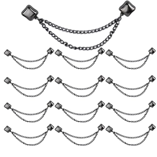 Magnetische Clips für Kleidung mit Kette, magnetischer Clip für Kleidung - Pinlose Brosche 10x Hijab Pins | Leistungsstarke Magnetknöpfe Hijab Multifunktional für Schals, Taschen, Halstücher, von Generic