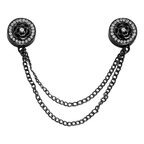 Magnetische Hemdclips für Damenkleidung, Magnete für Hijab mit Kette – Pinless Brosche Kleidung Hijab Pins, starke Magnetknöpfe vielseitig für Frauen von Generic