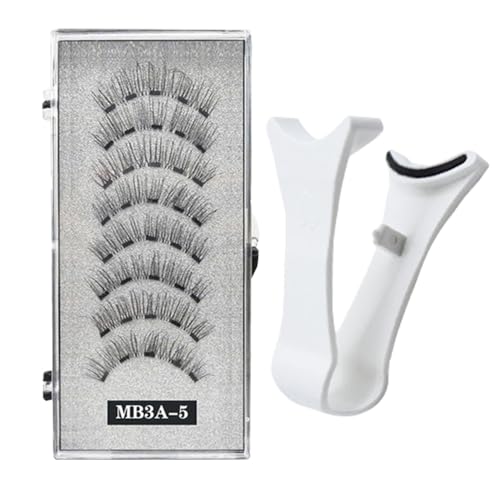 Magnetische Kissen, natürliches Aussehen, magnetische Wimpern – 2 Paar tragbare Wimpern – Set natürliche Wimpern – wiederverwendbare 3D-Federwimpern – erschwingliche Wimpern – Applikator, grifflose von Generic