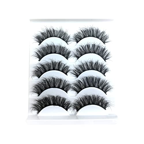 Magnetische Wimpern Mit Eyeliner Mink Multipack Lashes Wispy Lashes Volume Eyelashes 8D 10 Faux False Dramatic Pack Nerzwimpern Augenpaare Eyeliner Stempel (B, One Size) von Generic