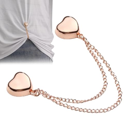 Magnetknopf-Clip, magnetisch, für Kleidung, mit Kette in Herzform, für Damen, Kleidung, Kettenhalter, multifunktionale Befestigungsschnalle von Generic