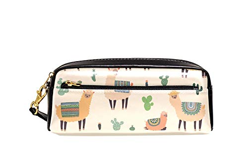 Make-Up Tasche Lama Und Cactus Bleistiftetui Strapazierfähig Federmäppchen Praktischem Stifte-Organizer Für Jungen Damen Erwachsener von Generic