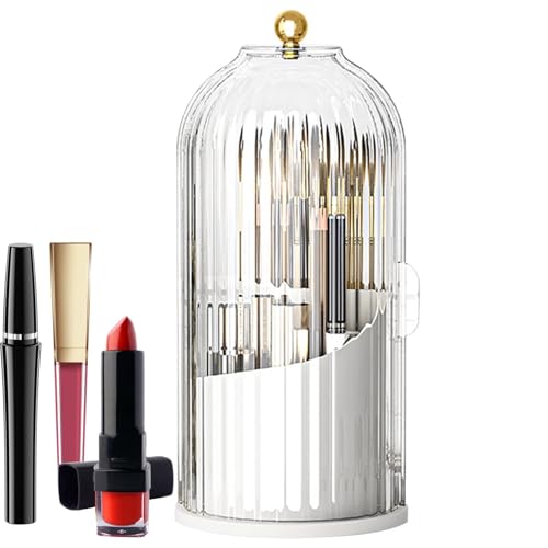 Make-up-Pinselhalter | Organizer für Make-up-Pinsel staubdicht 360 mit transparenter Abdeckung, Pinselhalter für Eitelkeit von Generic