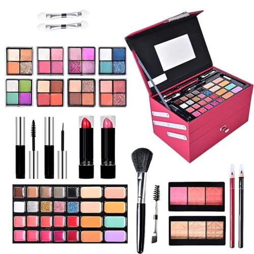 Make-up-Set – komplettes Kosmetik-Set, Lidschatten, Lippen, mehr | Professionelles Design Makeup Collection Women Girls, tragbar Easy Mandator Perfect for present u von Generic