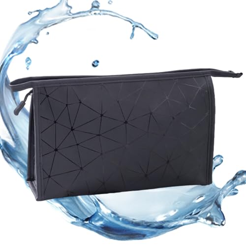 Make-up-Tasche mit großem Fassungsvermögen, Make-up-Tasche mit Griff - Frauen-Reißverschluss-Beutel-Organisator-Kasten - Tragbare Reisekosmetiktasche aus wasserdichtem PU-Leder mit großem Fassungsverm von Generic