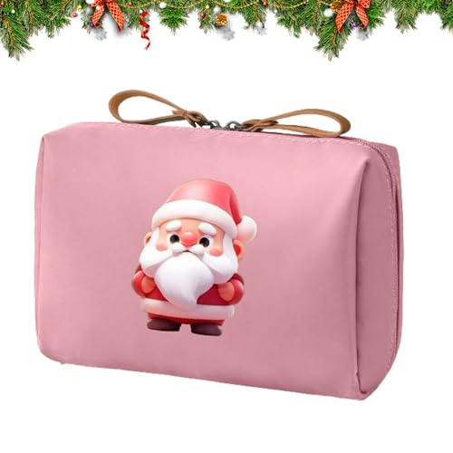 Make-up-Tasche mit großem Fassungsvermögen, multifunktionale Kosmetiktasche | Make-up-Aufbewahrungstaschen mit Weihnachtsmannmuster | Make-up-Organizer-Tasche, tragbare Geldbörsen für Damen, weihnacht von Generic