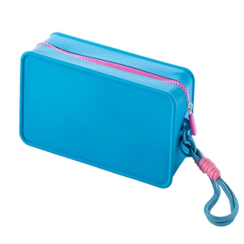 Make-up-Taschen-Organizer, Silikon, Make-up-Tasche, tragbar, für Reisen, Wochenende, Schule, Geschäftsreise, , Blau, Consulte la descripción, Siehe Beschreibung von Generic