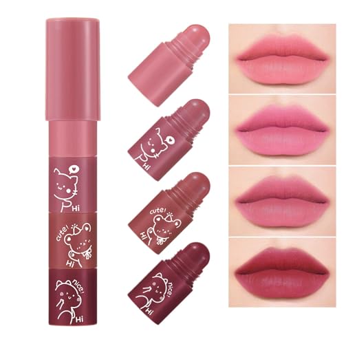 Makeup Lipgloss - Matte Lippenstifte, Tragbares Lippenfarben-Set, Wasserdichtes, Mattes Lippenstift-Make-up-Set, Langlebiges, Tragbares Lipgloss-Set Für Frauen von Generic