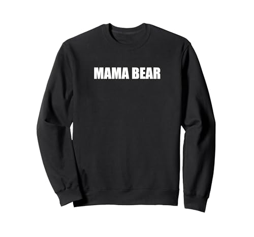 Mama Bär Sweatshirt, Unisex für Erwachsene, Schwarz, S von Generic