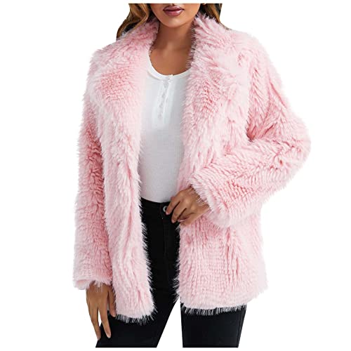 Mantel Damen, Oversize Lederjacke Regenhose Tally Weijl Winterjacke Strickjacken Frauen Fell Weste Schurwolle Jacke Daunenweste Mit Kapuze Bolero Spitze MäNtel Jacke(Rosa-1, S) von Generic