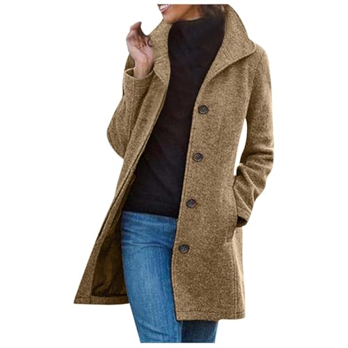 Mantel Damen Wolljacke Warme Lang Damenmantel übergangsjacke Locker Trenchcoat Longline Winterjacke Mit Taschen Wollmantel Hemdjacke Wool Coat Einreihig Freizeit Damenjacke Damenbekleidung Mantel Damen Wolljacke Warme Lang Damenmantel übergangsjacke Locker Trenchcoat Longline Winterjacke Mit Taschen Wollmantel Hemdjacke Wool Coat Einreihig Freizeit Damenjacke Damenbekleidung von Generic