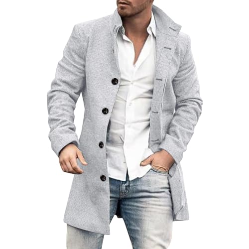 Mantel Herren Wolle Herbstmantel Wintermantel Lang Wollmantel Übergangsmantel Trenchcoat Freizeit Mode Slim Fit Mäntel Große Größen Bequeme Windbreaker Mantel Herren Wolle Herbstmantel Wintermantel Lang Wollmantel Übergangsmantel Trenchcoat Freizeit Mode Slim Fit Mäntel Große Größen Bequeme Windbreaker von Generic