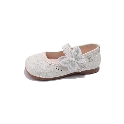 Mary Jane Halbschuhe Mädchen Kleid Flats Kleinkind Weiches Niedlich Lässig 30 EU,Weiß von Generic