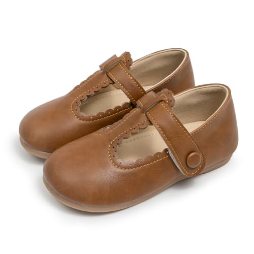 Mary Jane Halbschuhe Mädchen Lederschuhe Hochzeit Ballerinas Prinzessin Party Kleid Tanz Schuhe 27 EU/Etikettengröße 28,Braun Mary Jane Halbschuhe Mädchen Lederschuhe Hochzeit Ballerinas Prinzessin Party Kleid Tanz Schuhe 27 EU/Etikettengröße 28,Braun von Generic