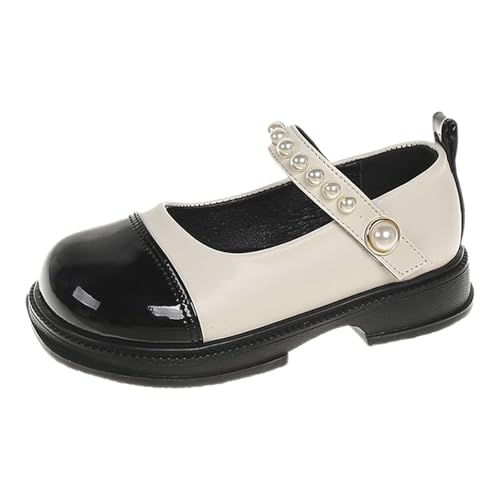 Mary Jane-Mädchen-Schuhe, Lackleder, Patchwork, mit Schnalle, Perlen, elegant, Prinzessinnenschuhe, rutschfeste Sohle, bequem, lässig, für Party, Geburtstag, Hochzeit, Schwarz , 36 EU Mary Jane-Mädchen-Schuhe, Lackleder, Patchwork, mit Schnalle, Perlen, elegant, Prinzessinnenschuhe, rutschfeste Sohle, bequem, lässig, für Party, Geburtstag, Hochzeit, Schwarz , 36 EU von Generic