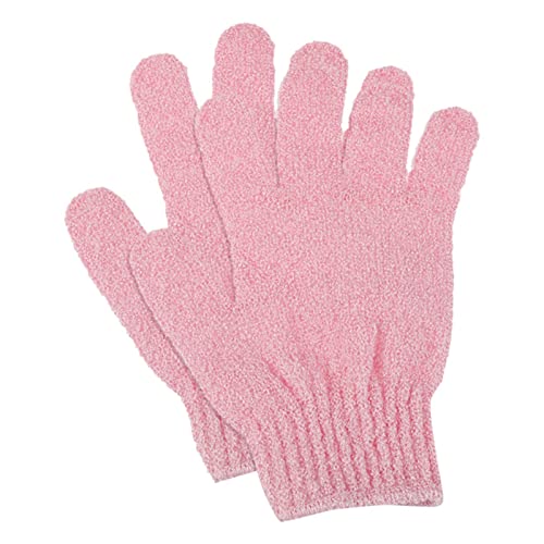 Massageroller Rücken Duschentfernungshandschuh abgestorbene Körperhandschuhe Hautreinigung Peeling Peeling Rub Beauty Tools Magnetische Wimpern Eyeliner Kurz (Pink, One Size) von Generic