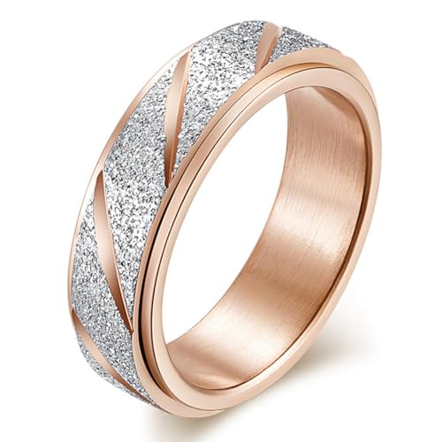 Matter drehbarer Titanring, schlichter matter drehbarer Edelstahlring von Generic