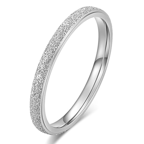 Mattierter Titanstahl, einfache, einzigartige Verlobungsringe für Männer und Frauen von Generic